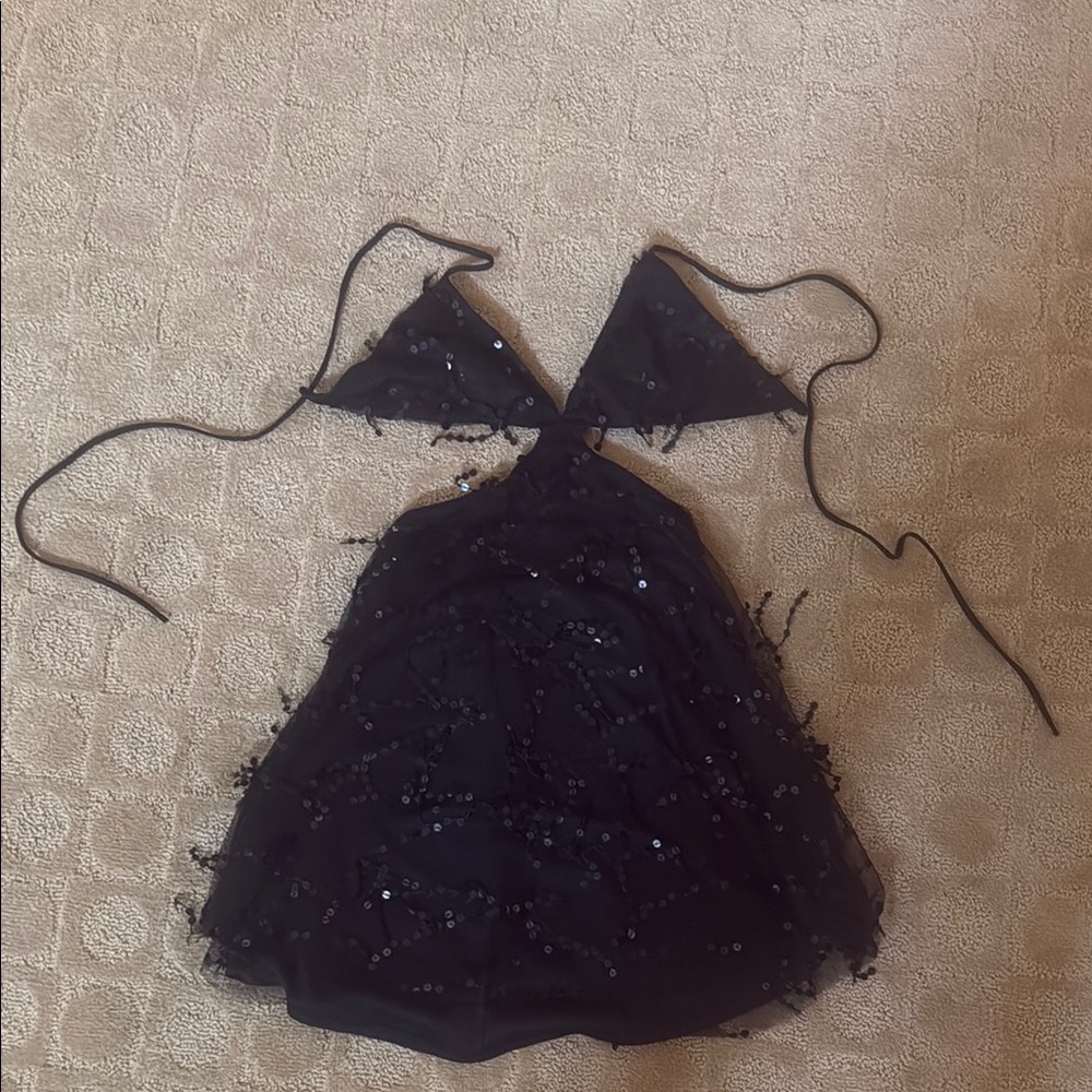 Lucy in the Sky Black Sequin Mini Dress